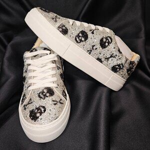 Betsey Johnson Ladies SB Sidney Skulls BLING Sneakers NEW IN BOX